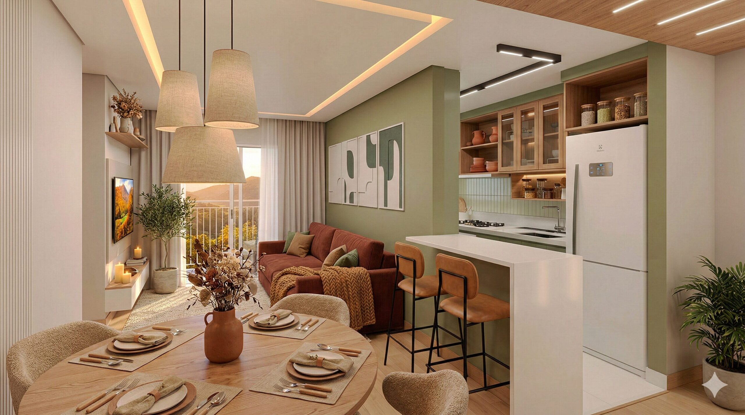 Tendências de decoração de outono para apartamentos modernos: cores, texturas e aconchego