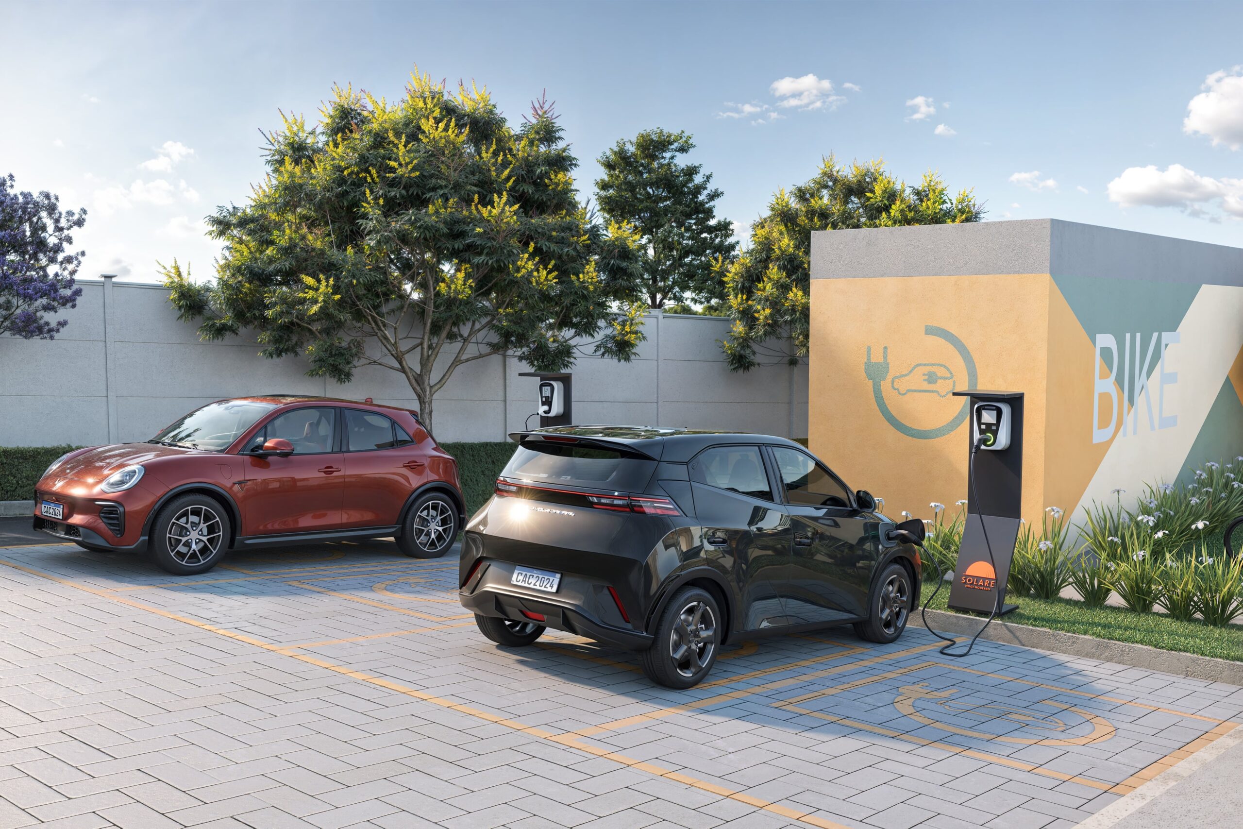 Carregamento de veículo elétrico - Solare Mogi Moderno